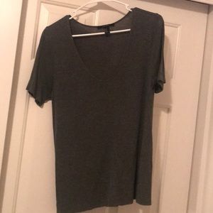 Deep swoop neck t-shirt